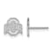 Rhodium Over Sterling Silver LogoArt Ohio State University Extra Small
Post Earrings