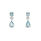Rhodium Over Sterling Silver 9x7mm Pear Shape Aquamarine and White Cubic
Zirconia Earrings 3.40ctw