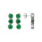 Green Cubic Zirconia Platinum Over Silver May Birthstone Earrings 7.49ctw