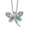 Rhodium Over Sterling Silver London Blue Topaz andDiamond Dragonfly
18" Necklace