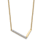 14k Yellow Gold and Rhodium Over 14k Yellow Gold Sideways Diamond
Initial L Pendant 18 Inch Necklace