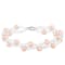 6-7mm Pink Cultured Freshwater Pearl Silver  Bracelet