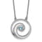 Rhodium Over Sterling Silver Crystal Wave 16 + 2 Inch Extension Necklace