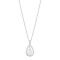 8.5-9mm Round White Freshwater Pearl and Cubic Zirconia Sterling Silver
Drop Pendant with Chain