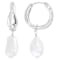 Freshwater Pearl Drop Earrings 10mm In Sterling Silver