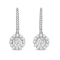 White Cubic Zirconia 14k White Gold Earrings With Velvet Gift Box 2.00ctw