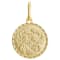 Cancer Zodiac Medallion Pendant In Solid 14K Yellow Gold