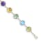 14K Yellow Gold Multi-Gemstone Circle 8-inch Bracelet