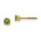 14k Yellow Gold Children's 3mm Peridot Simulant Stud Earrings
