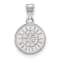 Rhodium Over Sterling Silver MLB Seattle Mariners LogoArt Circle Pendant