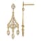 14K Yellow Gold and Rhodium Over 14K Yellow Gold Filigree Diamond-Cut
Chandelier Dangle Earrings