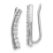 Rhodium Over 14K White Gold Lab Grown Diamond Ear Climber Earrings