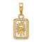 14k Yellow Gold and Rhodium Over 14k Yellow Gold Sun in Frame Pendant