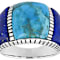 Turquoise And Lapis Lazuli Inlay Ring In Sterling Silver