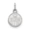 Rhodium Over Sterling Silver NHL LogoArt Edmonton Oilers Extra Small Pendant