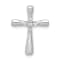 Rhodium Over 14K White Gold 1/20ct. 5-Stone Diamond Cross Chain Slide