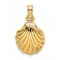 10K Yellow Gold Polished Scallop Shell Charm