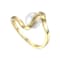 Pear Shape Pearl Double Weave Band Ring In 14K Gold Over Sterling Silver