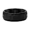 8mm Black Tungsten Carbide Comfort Fit Band with Hammered Finish