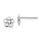 Rhodium Over 14k White Gold Children's Cubic Zirconia 5mm Flower Stud Earrings