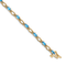 14k Yellow Gold Diamond and Blue Topaz Bracelet