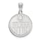 Rhodium Over Sterling Silver NHL LogoArt Edmonton Oilers Large Pendant