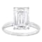 Lab-Grown Diamond Emerald-Cut Solitaire Ring In 14K White Gold 4.00ct