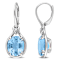 11.38ctwctw Sky Blue Topaz and White Topaz Drop Earrings in Rhodium Over
Sterling Silver