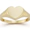 Bellissima Gold 14K Yellow Gold Flat Heart Signet Ring