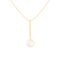 14k Yellow Gold 8mm Cultured Freshwater pearl Pendant, 18" Chain Included