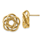 14k Yellow Gold 19mm Love Knot Stud Earrings