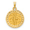 14k Yellow Gold Satin St. Jude Thaddeus Medal Pendant
