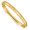 14k Yellow Gold 6.5mm Diamond-Cut Fancy Hinged Bangle Bracelet