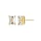 Emerald Cut Moissanite 14k Yellow Gold Over Silver Stud Earrings 2.02ctw DEW