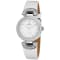 Roberto Bianci Women's Alessandra White Dial, White Leather Strap Watch