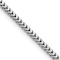 Rhodium Over 14k White Gold 2.5mm Solid Franco 22 Inch Chain