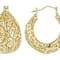 Filigree Bubble Hoop Earrings In 18K Gold Over Sterling Silver 30mm