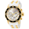 Invicta Pro Diver 48mm White Dial Silicone, Stainless Steel Band Quartz Watch
