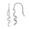 Sterling Silver Polished and Textured Spiral Dangle Earrings