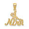 14k Yellow Gold Textured #1 Nina Pendant