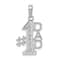 Rhodium Over 14K White Gold Number 1 DAD Charm