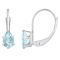 6x4mm Pear Shape Aquamarine Rhodium Over 10k White Gold Drop Earrings
