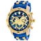 Invicta Pro Diver 50mm Blue Dial Silicone, Stainless Steel Band Quartz Watch