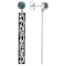 Blue Copper Composite Turquoise Sterling Silver Filigree Drop Earrings 7mm