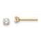 14K Yellow Gold Cubic Zirconia Stud Post Earrings