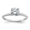 Rhodium Over 14K White Gold 1 ct. D E F Pure Light Round Moissanite
Solitaire Ring