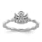 Sterling Silver Stackable Expressions Polished Diamond Angel with Halo
Ring 0.025ctw