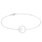 6-6.5mm White Cultured Freshwater Pearl Silver  Bracelet