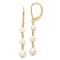 14K Yellow Gold 4-6mm White Semi-round Freshwater Cultured Pearl
Gaduated Leverback Earrings