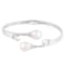 8-8.5mm White Cultured Freshwater Pearl Silver  Bracelet